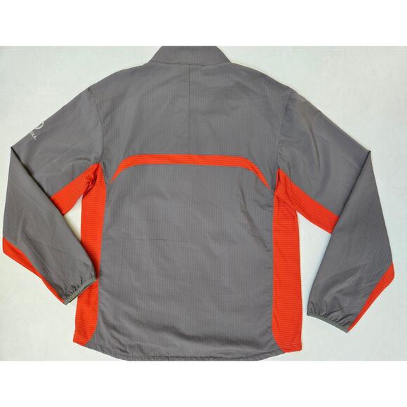 MERRELL Mens softshell Windbreaker Jacket size L Gray / Orange Full Zip EUC - Picture 5 of 6